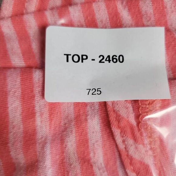 Maurices Coral Pink Striped Tank Top M Lightweight Racerback Casual Summer - Picture 6 of 6